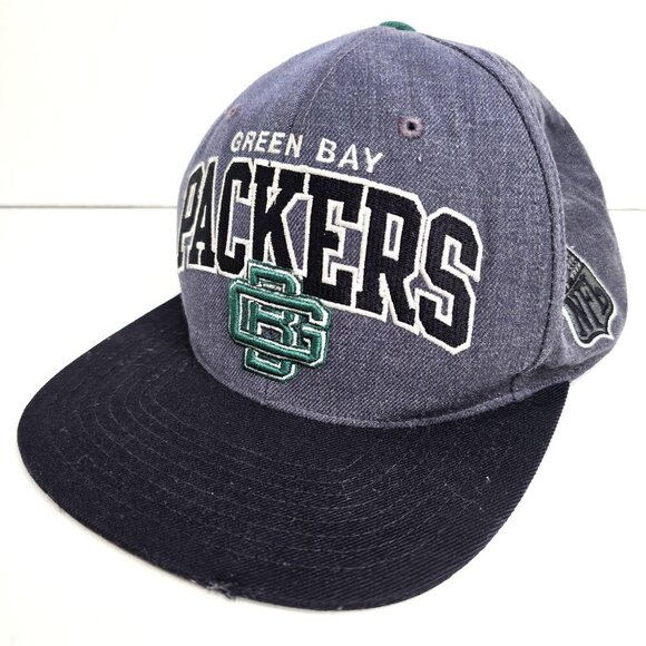VTG Mitchell & Ness Green Bay Packers Wool Blend Snap Back Cap Hat - Picture 4 of 12